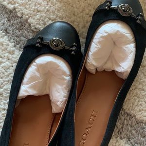 Brand new Coach leather flat
